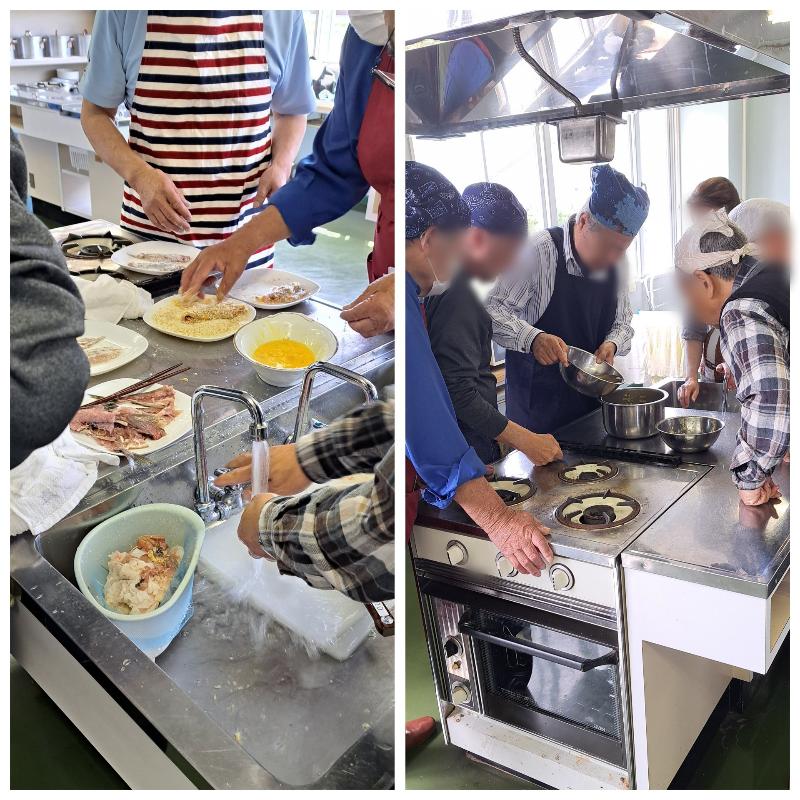 男の料理教室の様子
