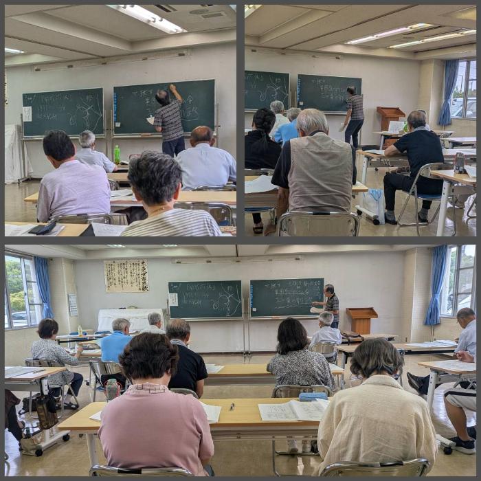 ふるさと歴史講座で、講師の話に真剣に耳を傾ける皆さんの様子