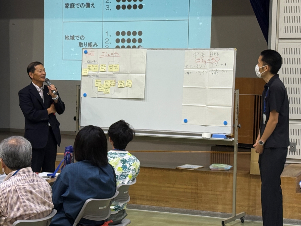 グループワークの結果をグループごとに発表している様子