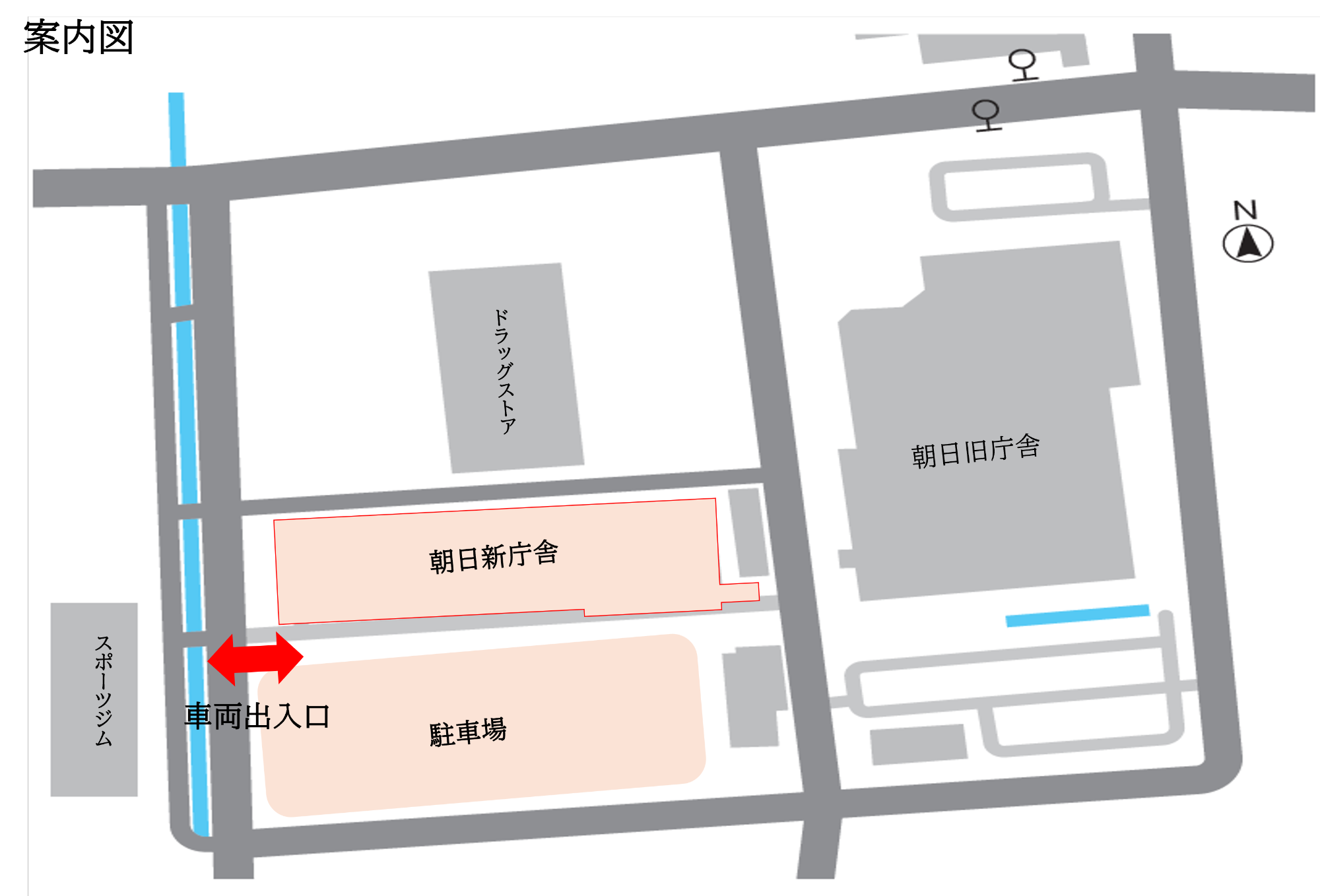 朝日新庁舎案内図