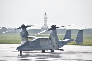 令和2年7月から5年間にわたり陸上自衛隊木更津駐屯地に暫定配備されたオスプレイの写真