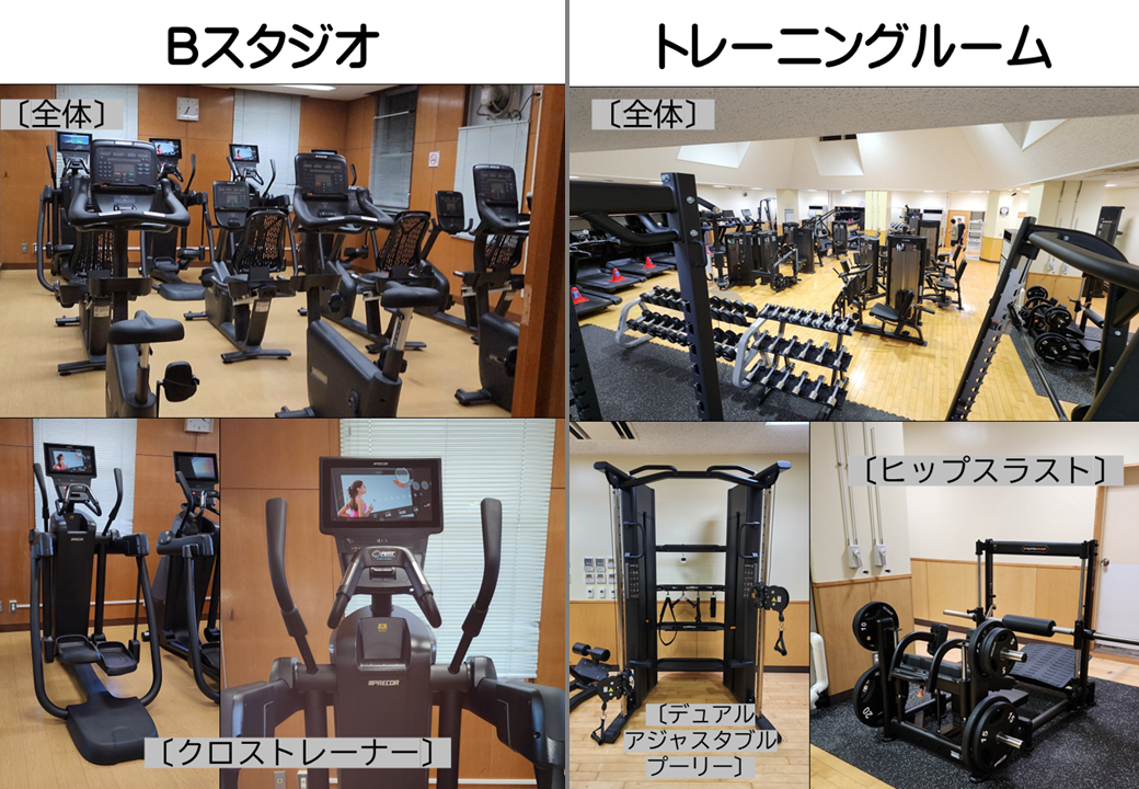 いきいき館のマシンの写真です。デュアルアジャスタブルプーリーは汎用性が高く、多機能なマシンのため、障碍者の方にもお勧めです。手帳をお持ちの方は同伴者1名が減免になります。