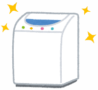 洗濯機がきれいになって、輝いているイメージ画像