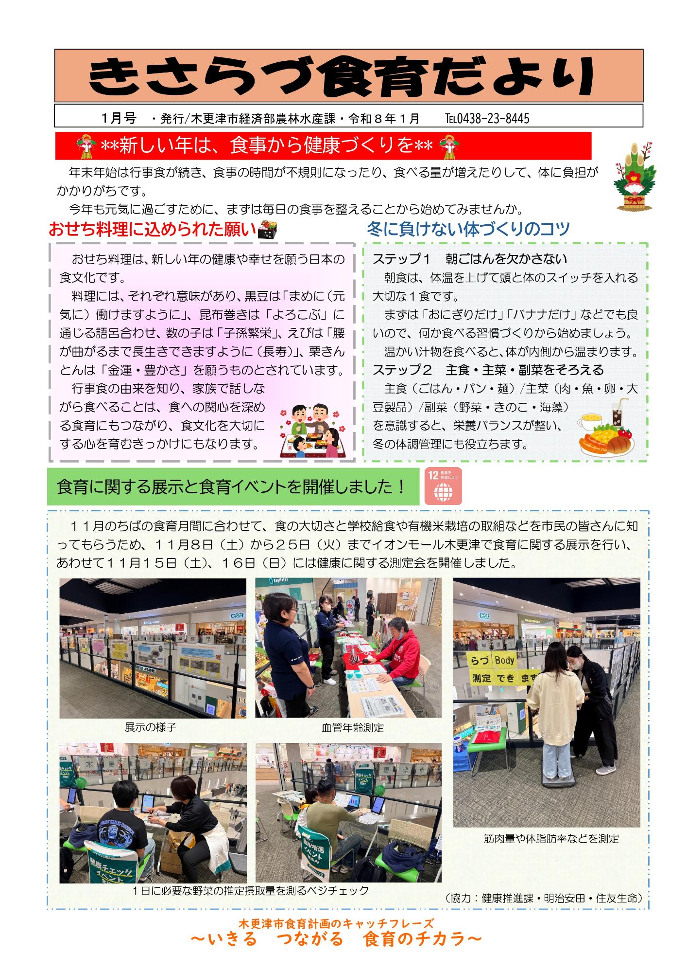 食育だより1月号 表面