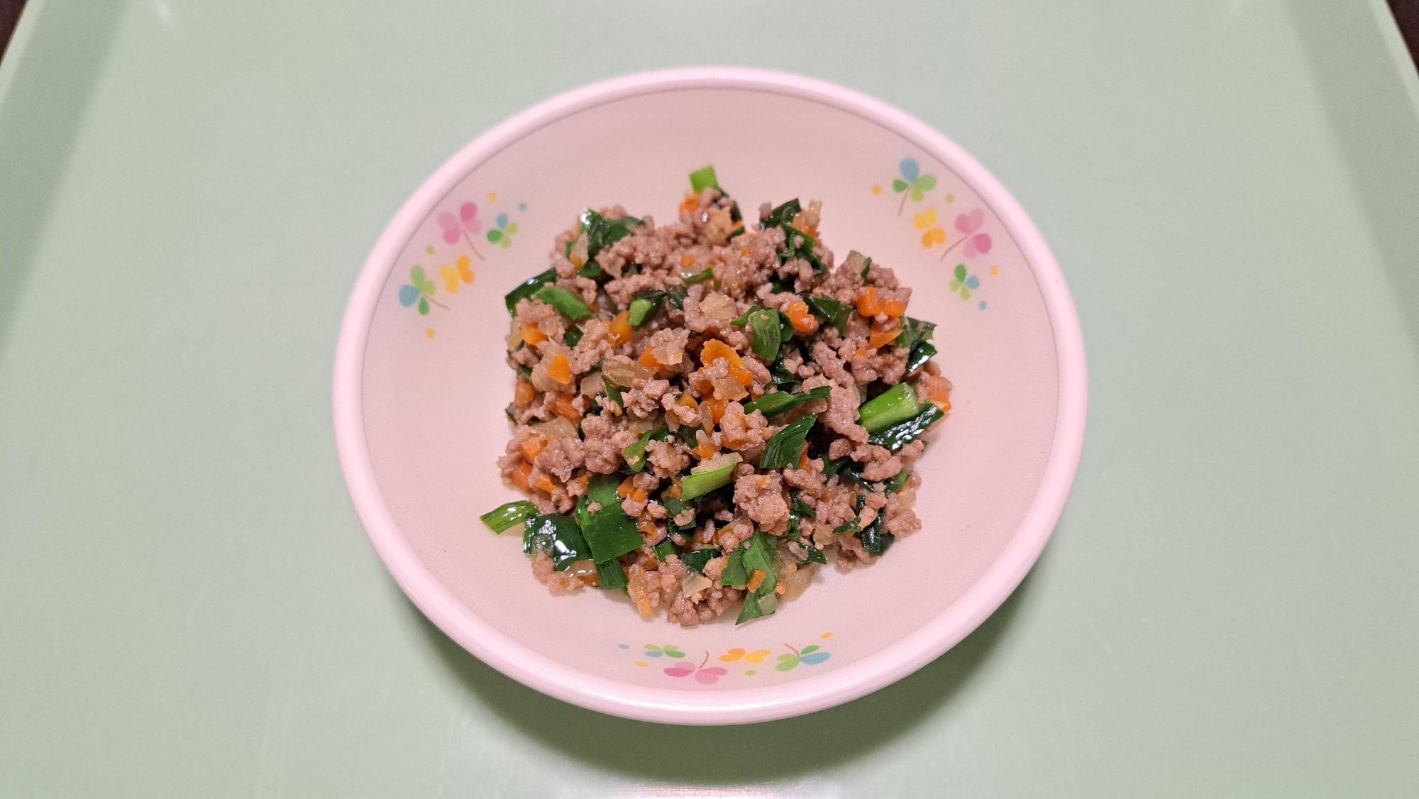 にらそぼろの完成画像