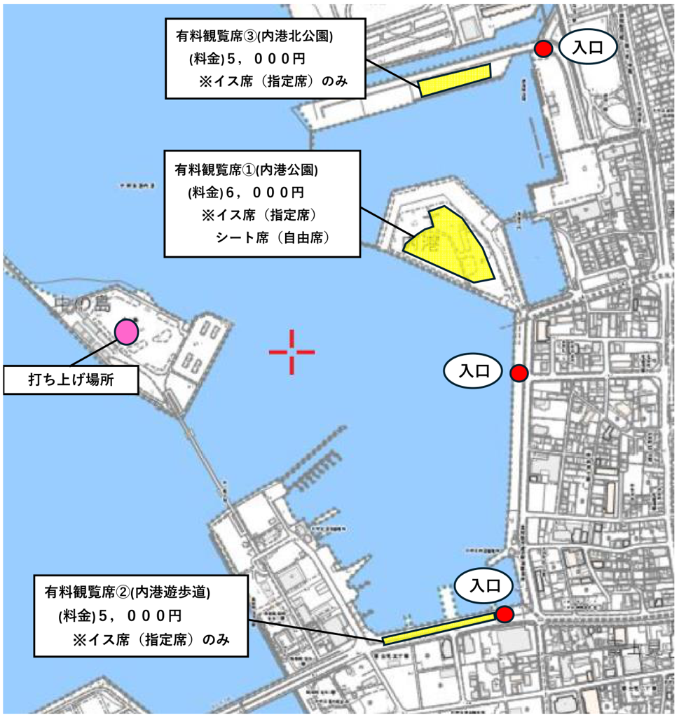 有料観覧席の位置図