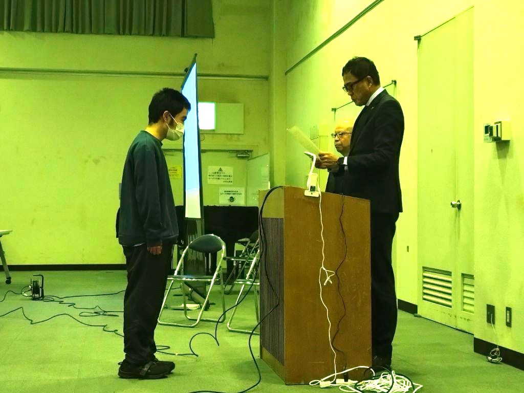 12月6日地元学コース閉講式修了証書授与写真