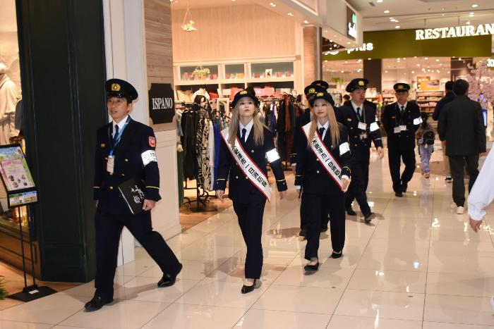 一日消防長による消防用設備の点検の様子