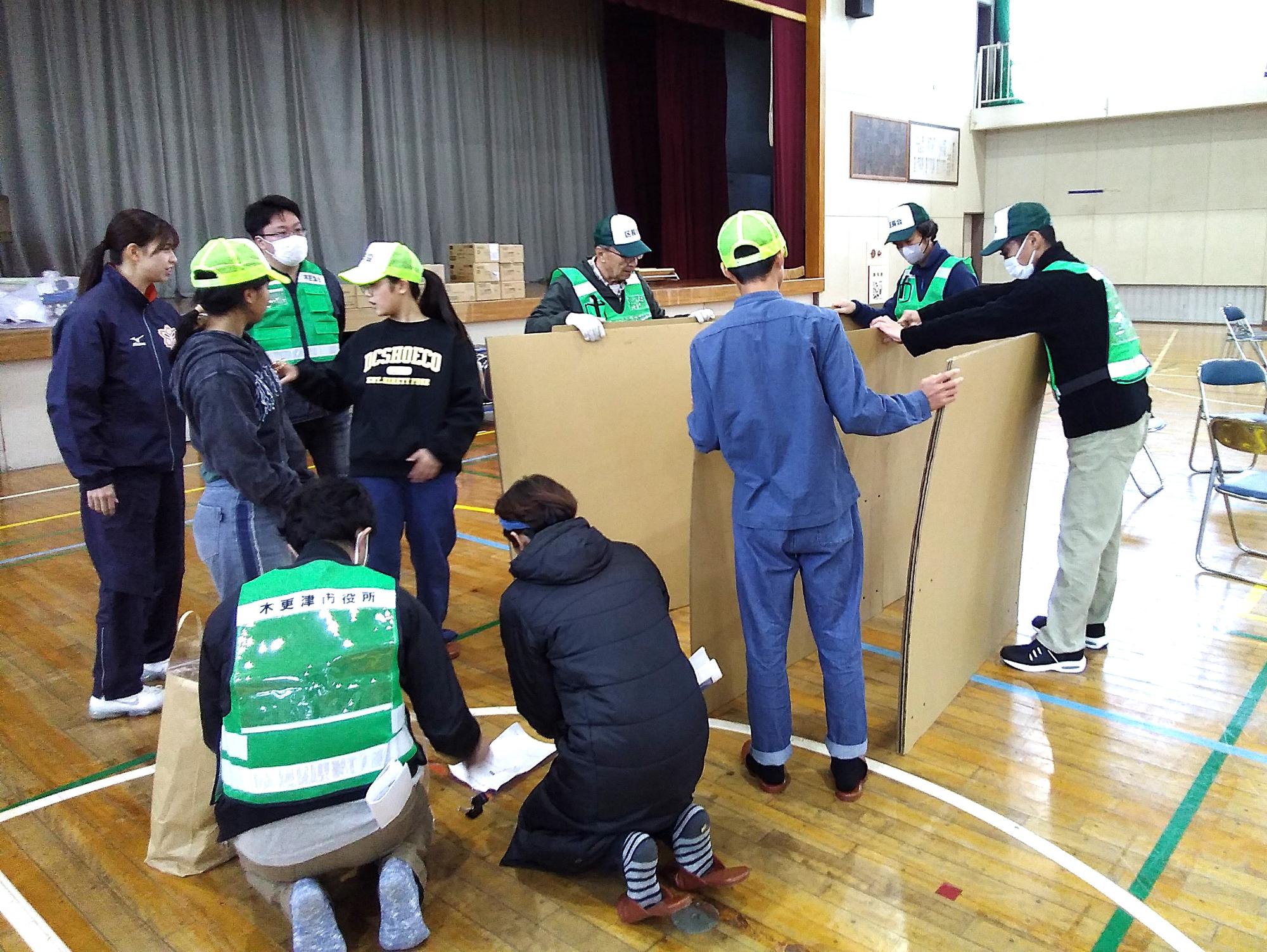 防災訓練の様子の写真