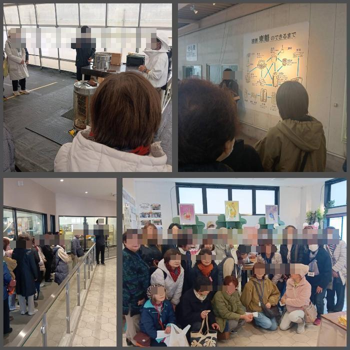 左上は蜂蜜種、右上は日本酒の作り方の説明を聞いています。どちらも発酵が大事